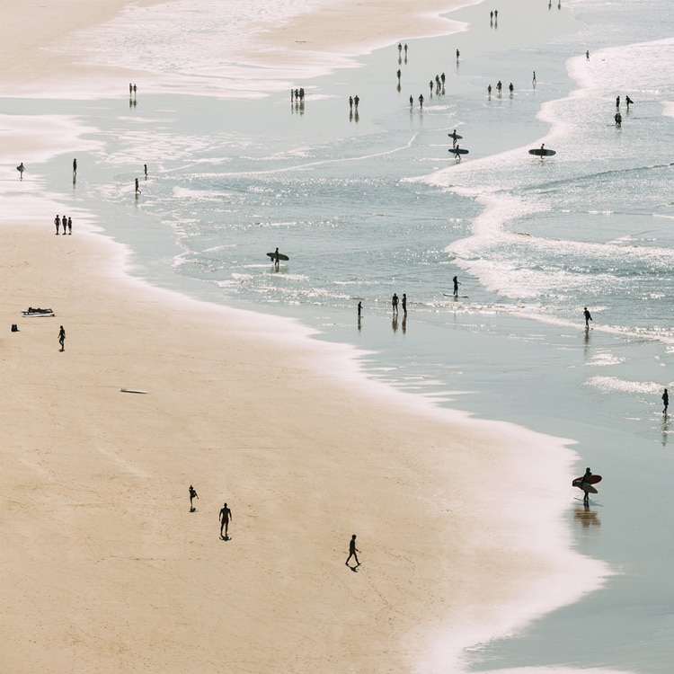 Plage de Biarritz l'été