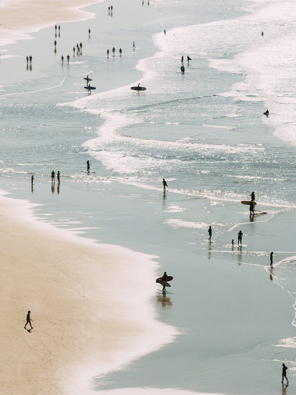 Maree Biarritz avec surfer